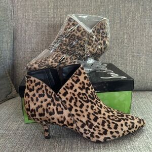 Sam Edelman kitten heel booties leopard size 9 NIB